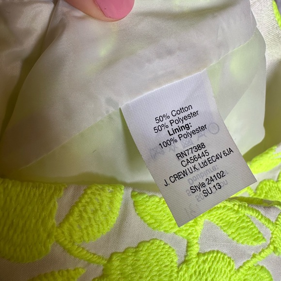 J Crew neon embroidered miniskirt - Picture 4 of 9